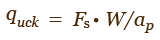 quck=Fs・W/ap