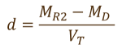 d=MR2-MD/VT