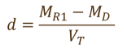 d=MR1-MD/VT